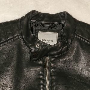 Black leather jacket